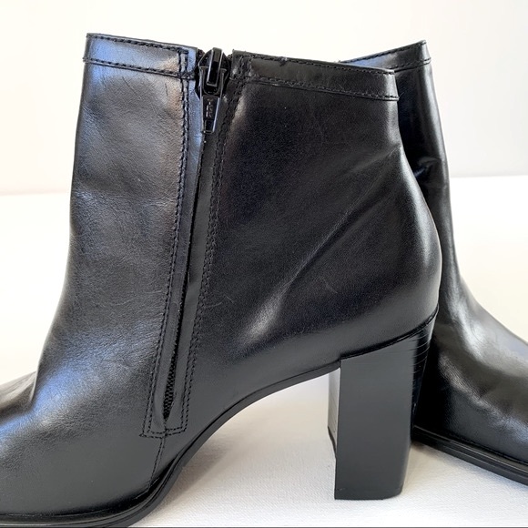 White Mountain Black Leather Boots - Picture 6 of 13